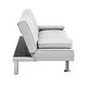 preview thumbnail 9 of 13, Multifunctional Sofa Bed PVC Recliner Chair Bed Futon Chaise Lounge with Console and Cup Holder for Living Room, White