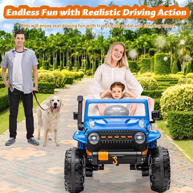 2 Seater Ride On Car for Kids, Electric Truck with Remote Control