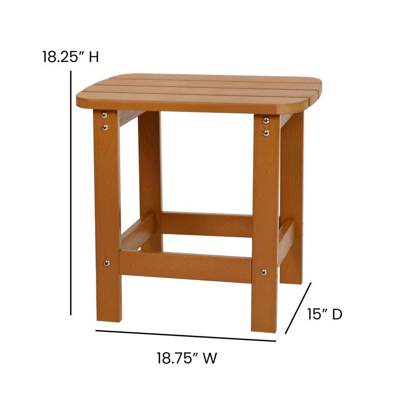 All-Weather Poly Resin Adirondack Side Table - Patio Table