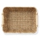preview thumbnail 21 of 45, Hyacinth Seagrass Oval Storage Baskets with Wooden Handles Woven Bins