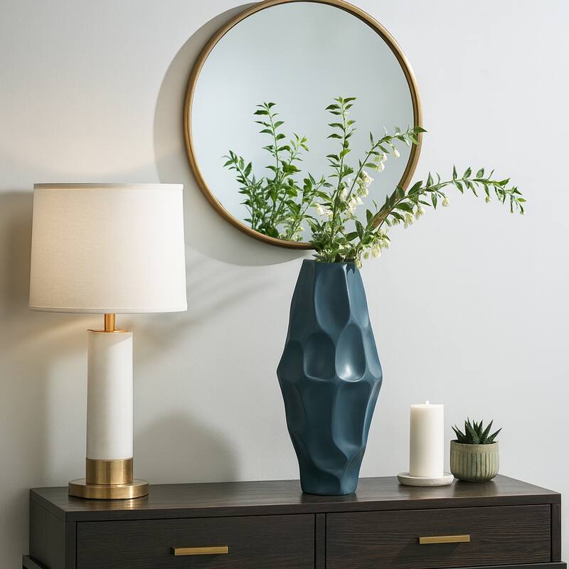 Ceramic Modern Arleta Decorative Vase - Teal