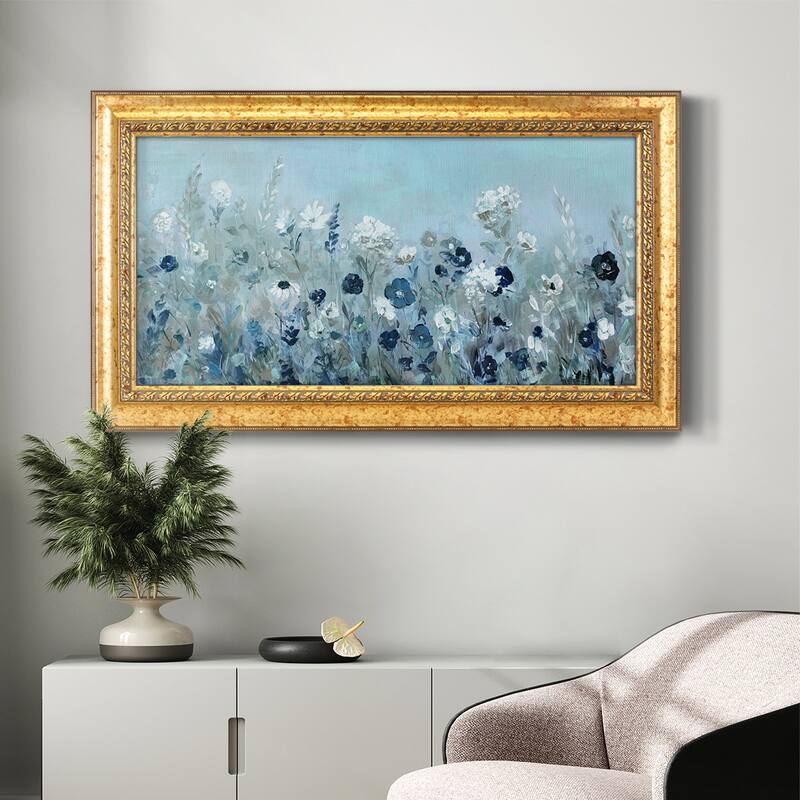 Teal Light Garden Premium Framed Canvas- Ready to Hang