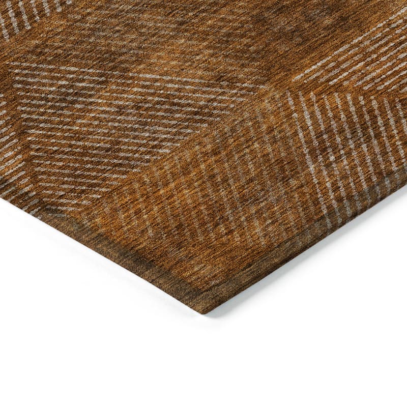 Machine Washable Indoor/ Outdoor Chantille Prism Contemporary Rug