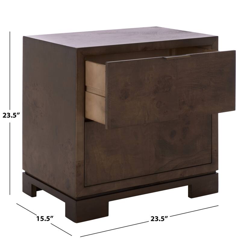 SAFAVIEH Home Lavana 2-Drawer Nightstand