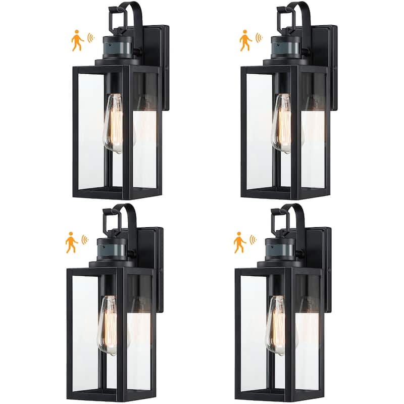 4Pack-1 Light Outdoor Wall Light Dusk to Dawn - 5"x6.65"x15.04" - 5"x6.65"x15.04"