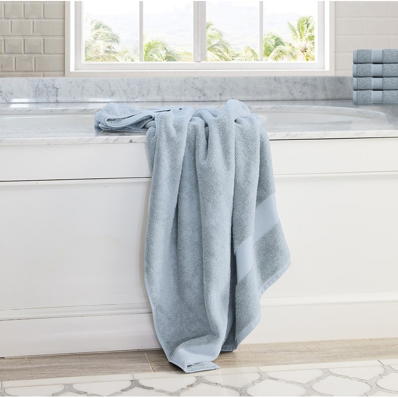 Delara Organic Cotton Luxuriously Plush Bath Towel 10 Piece Set | GOTS & OEKO-TEX Certified | 650 GSM Long Staple