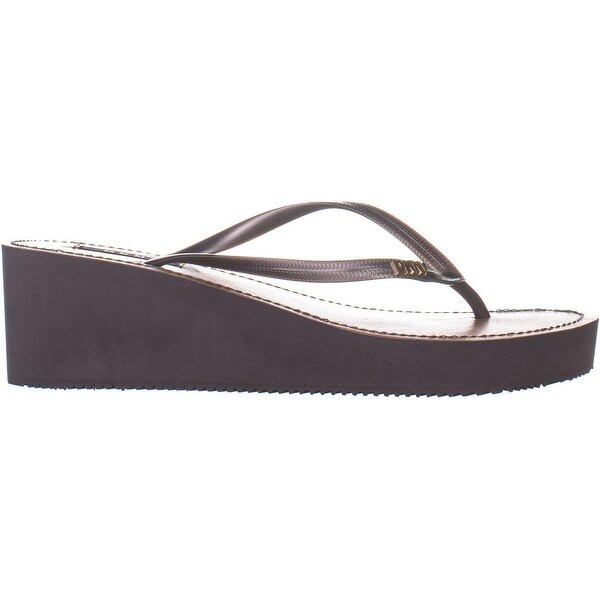 dkny wedge flip flops