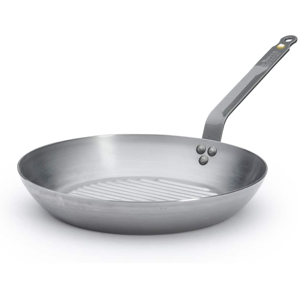 12.50" Mineral B Carbon Steel Grill Pan for Grilling & Browning Meat