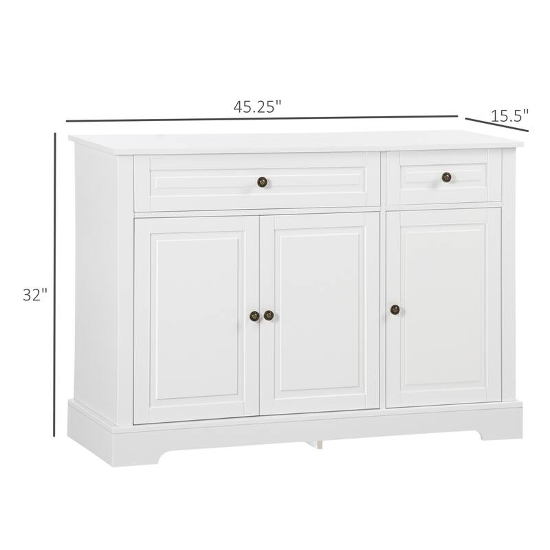 Buffet Cabinet with 2 Drawers and Adjustable Shelves