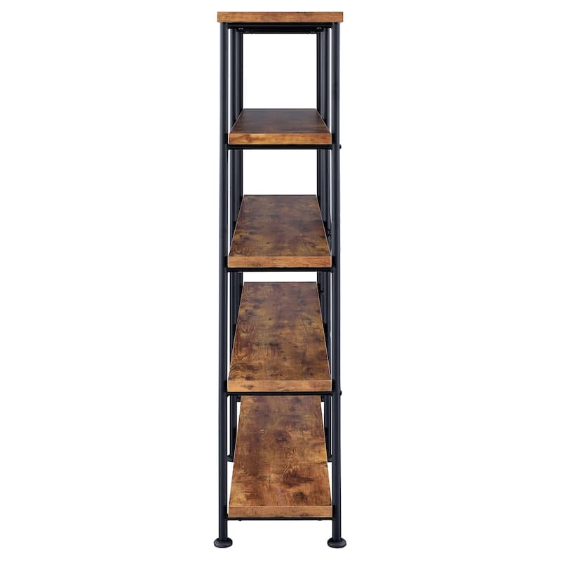 Analiese 63-inch 4-shelf Double Bookshelf - 60.00" x 14.25" x 63.00"