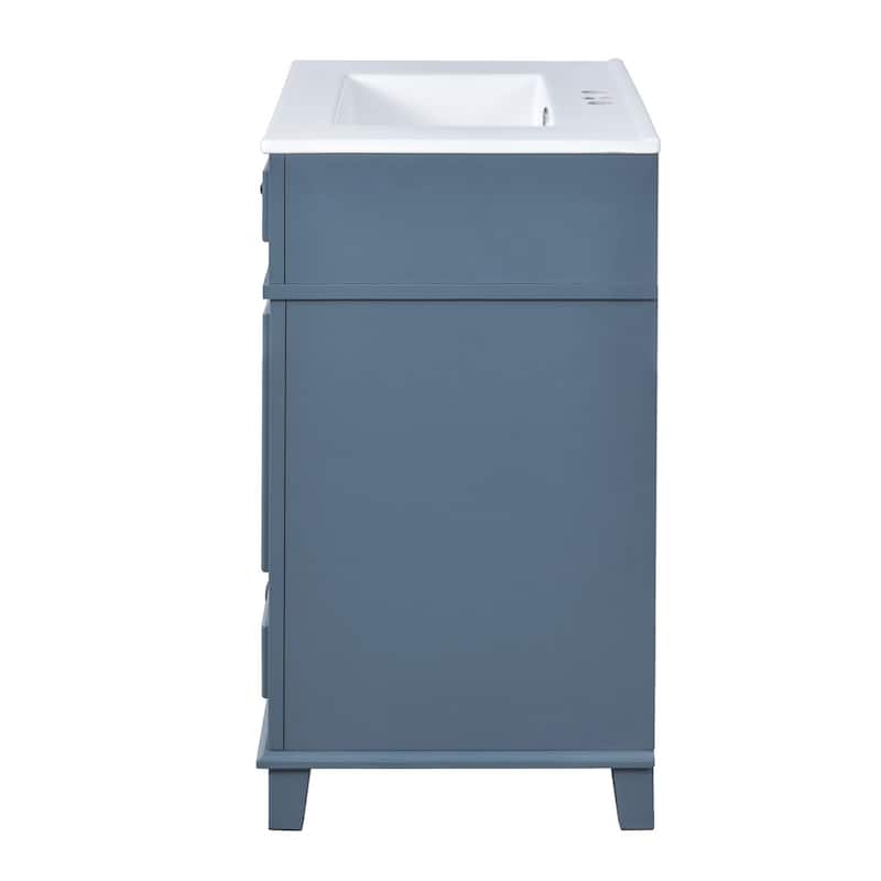 30" Freestanding Bathroom Vanity with Ceramic Sink