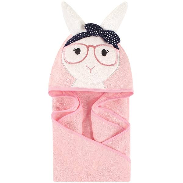 slide 1 of 1, Little Treasure Baby Girl Cotton Animal Face Hooded Towel, Hip Bunny, One Size - Hip Bunny - One Size One Size - Hip Bunny