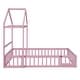 preview thumbnail 4 of 7, Full Size Wooden Children's Bed Platform Bed with Detachable Headboard and Integrated Clothes Drying Rack