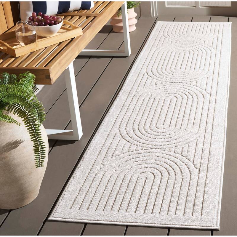 SAFAVIEH Stella Veroana Modern & Contemporary Rug - 2' x 8' Runner - Ivory