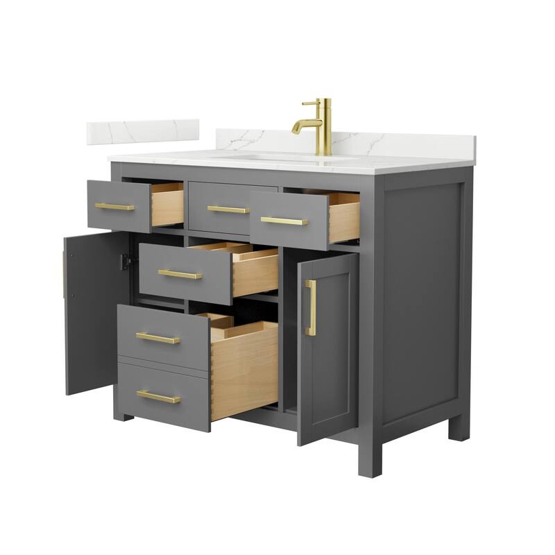 Wyndham Collection WCG2424-42S-QTZ-UNSMXX Beckett 42" Free Standing
