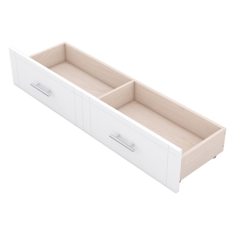 Murphy Bed with Shelves, Drawers, and LED Lighting