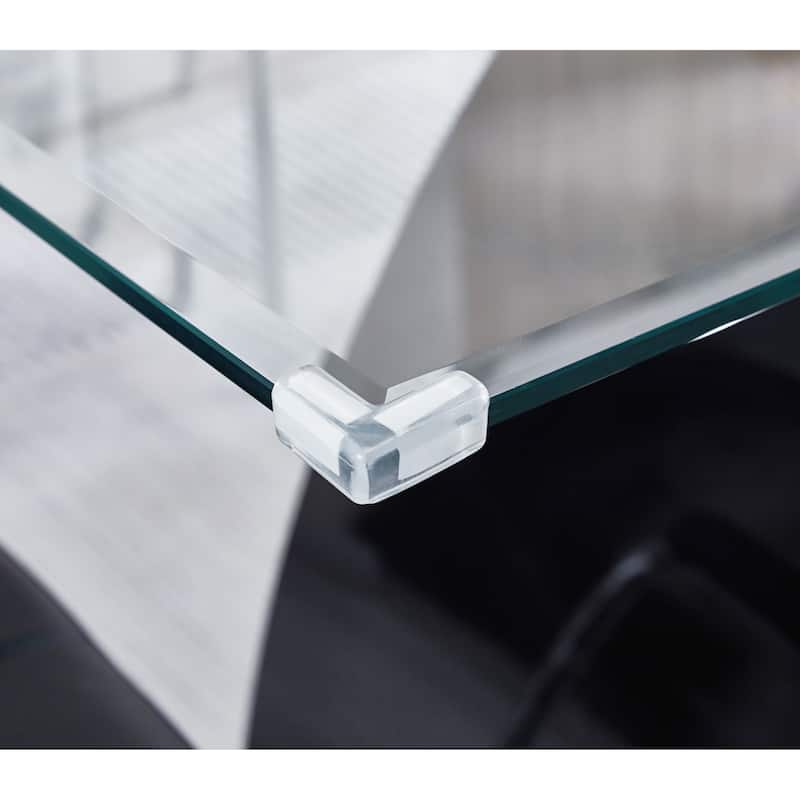 Stylish Dining Room Table, Luxury Glass Top Dining Table, Modern Design For Your House (2 Colors)