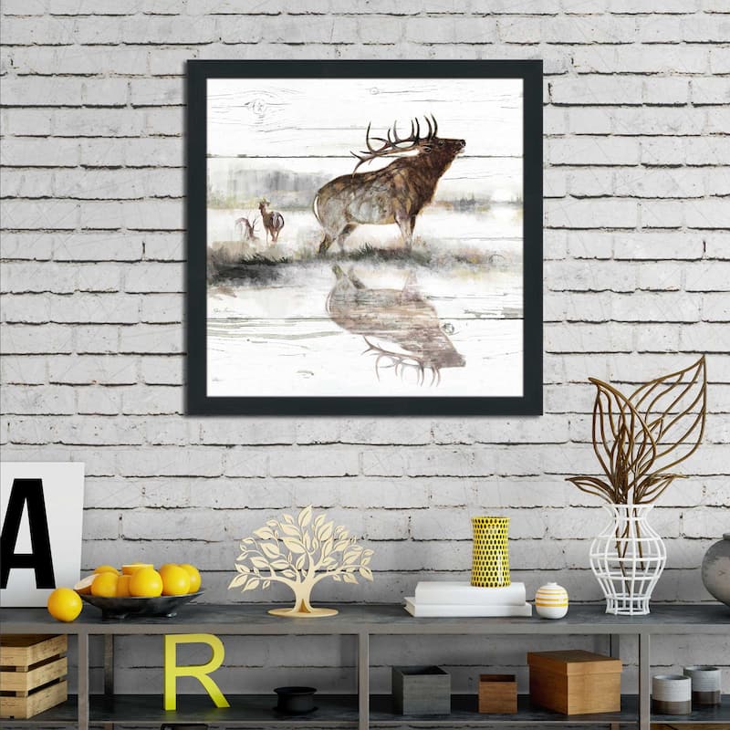 "Rustic Misty Elk" by Ruane Manning Print on Acrylic