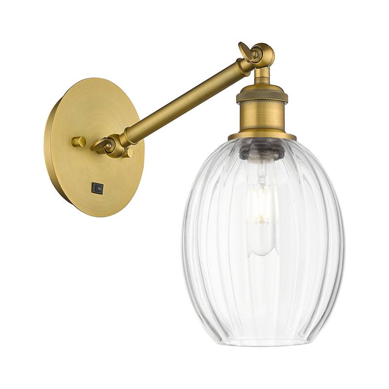 Innovations Lighting 317-1W-11-7 Preston Sconce Preston 11" Tall Wall - Brushed Brass / Clear