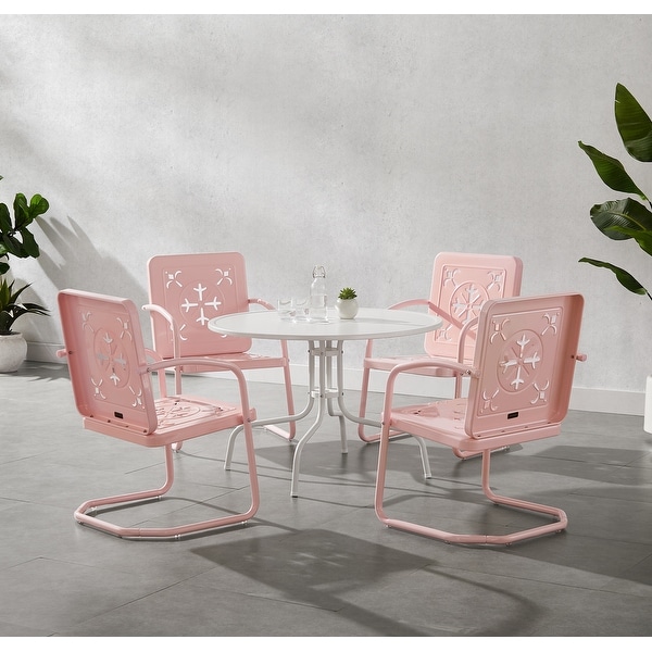 Crosley Azalea 5-Piece Round Retro Outdoor Dining Set - On Sale