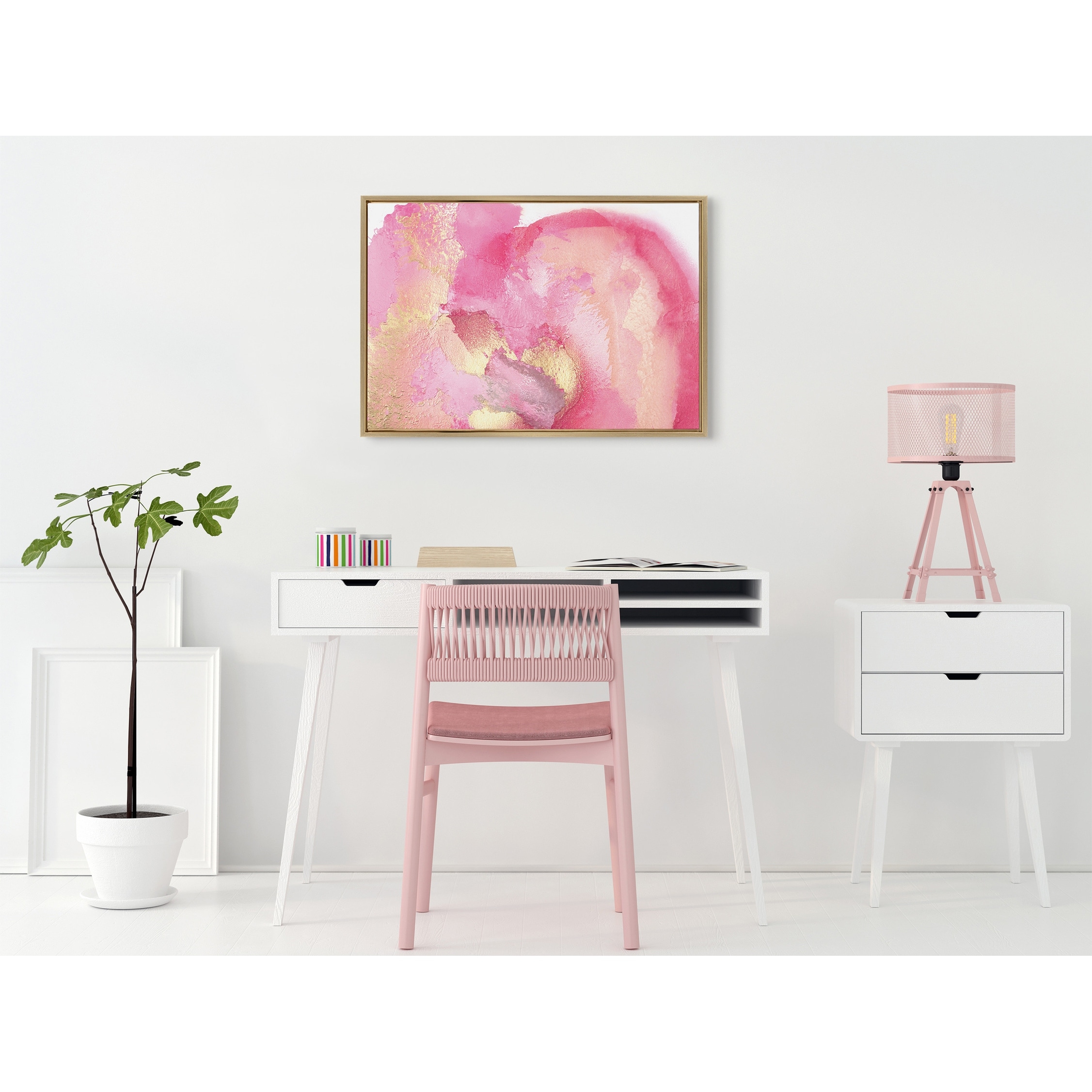 Kate and Laurel Sylvie Golden Hour Frame Canvas by Mentoring Positives