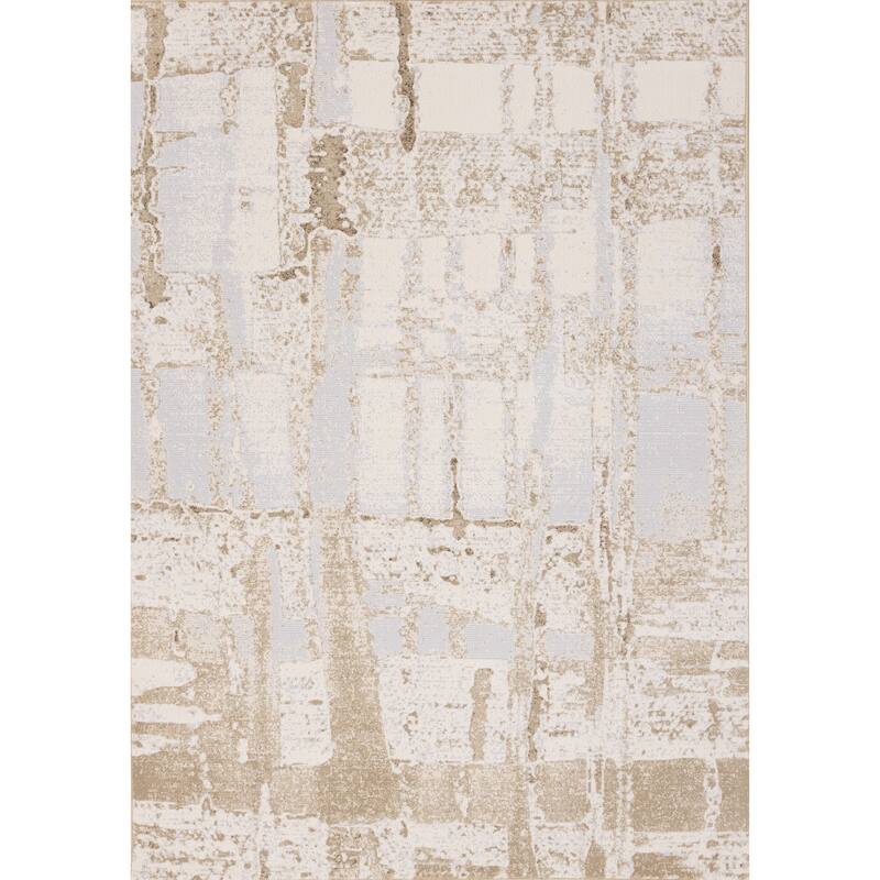 Isabelle Collection - Beige/Cream/Brown Distressed Rug