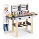 preview thumbnail 1 of 8, Gymax Wooden Kids Barbecue Grill Playset Kids Toy Grill w/ Abundant Grey