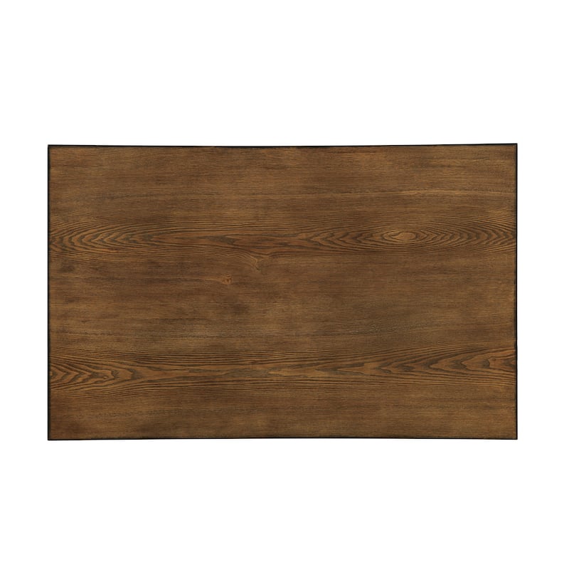 Ursa Industrial Medium Oak 48-inch Wide Metal Kitchen Island with Caster Wheels by Furniture of America