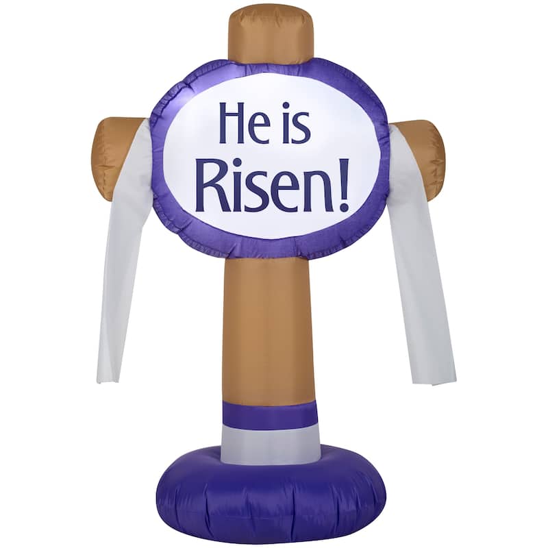 Airblown-Outdoor "He Is Risen" Easter Sign-SM - 42.13 x 16.93 x 25.91 - 42.13 x 16.93 x 25.91