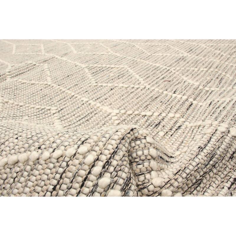 ECARPETGALLERY Braid weave Sienna Khaki Wool Rug - 4'11 x 8'0