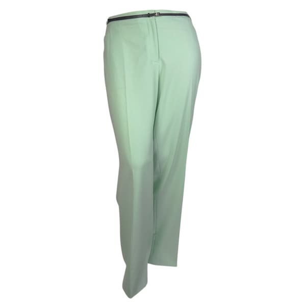 Calvin Klein Women's Belted Straight Pocketed Modern Pant - mint