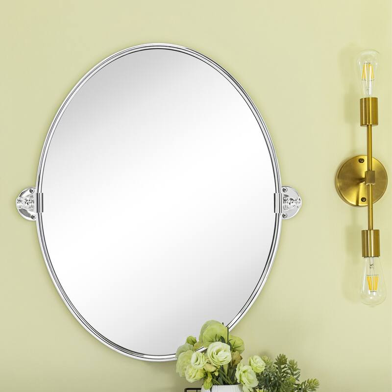 Luecinda Oval Metal Wall Mirror