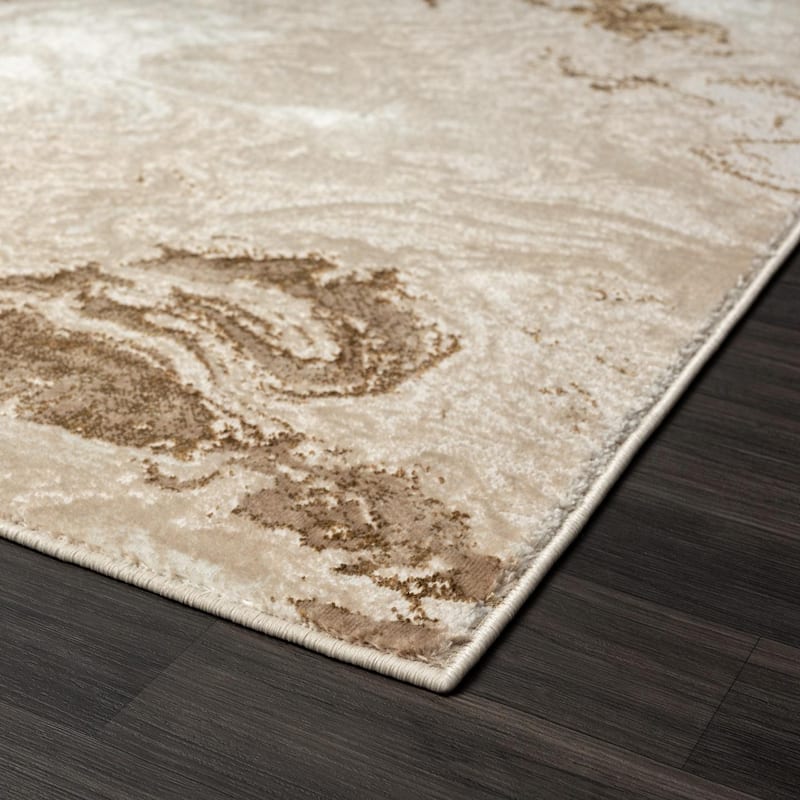 Luxe Weavers Marble Abstract Area Rug, Non-Shedding Carpet