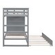 preview thumbnail 15 of 16, Multifunctional Design Wood Bunk Bed with Storage Drawers, Solid Construction, Safety Guaranteed, Grey