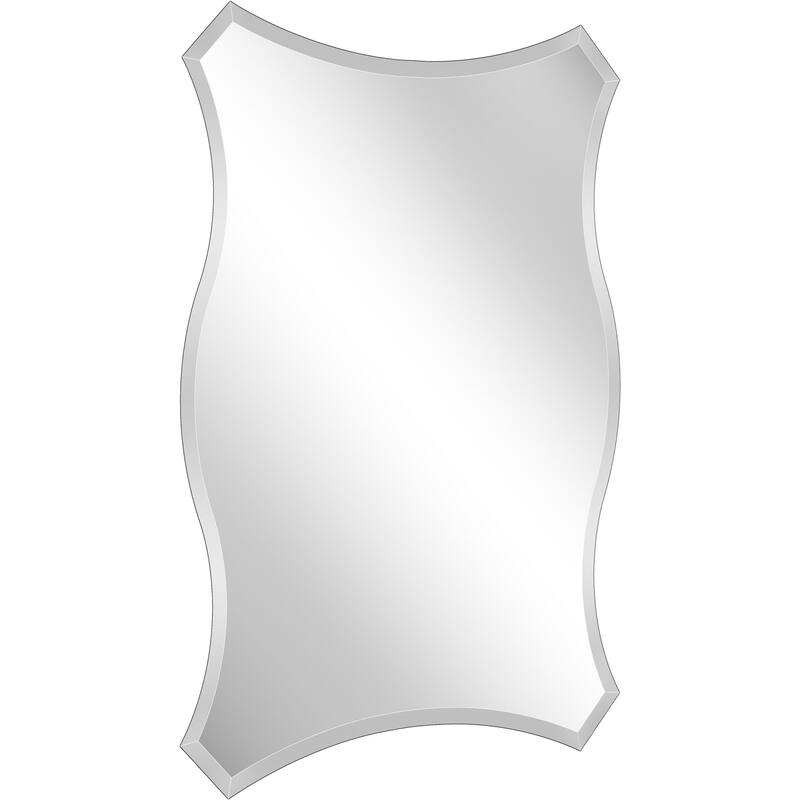 HomeRoots 32" Silver Novelty Glass Framed Accent Mirror - 23.63