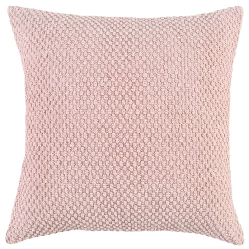 Rizzy Home Transitional Solid Light Texture Throw Pillow, 20-inch - Polyester - Blush