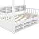 preview thumbnail 30 of 29, Full House Bed with Storage Shelves and Cabinet for Kids