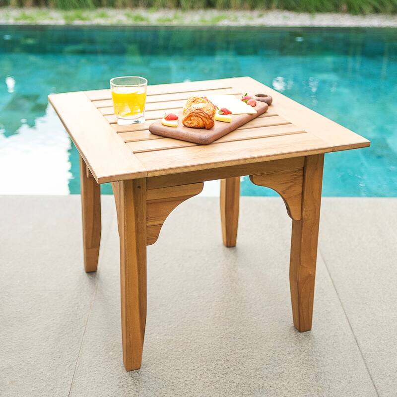 Cambridge Casual Leon 3-piece Teak Patio Chat Set with Cushion