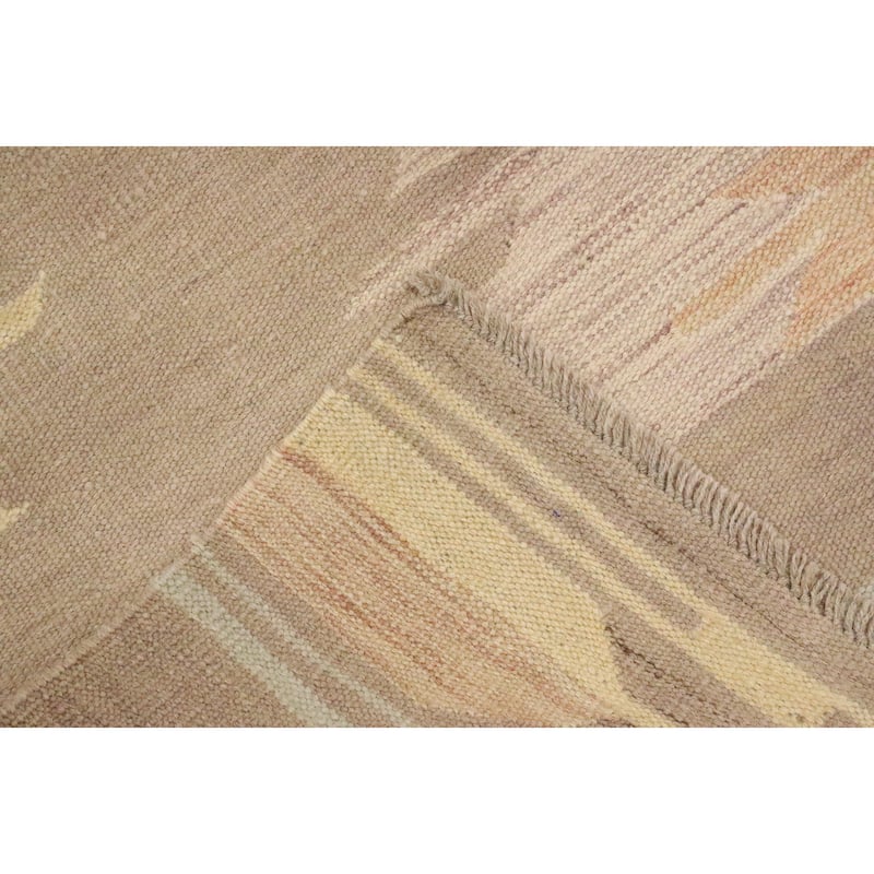 Hand Woven Oriental 100% Wool Carpet Southwestern Tribal Multi-Colored Kilim Area Rug - 9' 9'' X 6' 7''