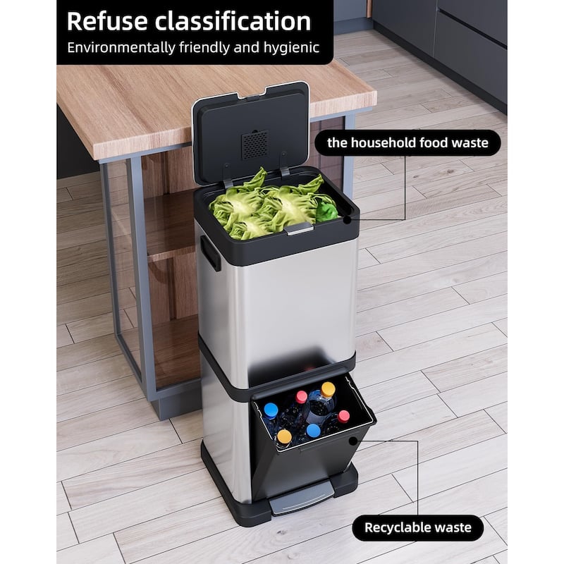Kitchen Trash Can with Lid