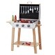 preview thumbnail 2 of 9, Black and Wood Vertical BBQ Grill Playset for Kids with 21 PCS and Twist Sounds - 23.23” L x 18.19” W x 32.28” H
