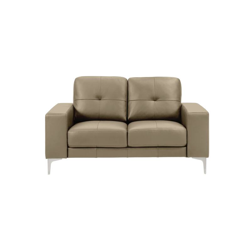 Faelin 79" Modern Sofa Loveseat, Top Grain Leather Couch with Removable Cushions