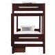 preview thumbnail 13 of 11, Twin over Twin Bunk Bed with Removable Ladder & Hanger, Grey