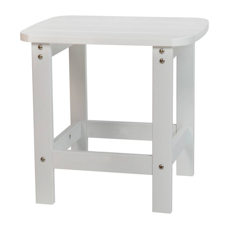 Set of 2 Indoor/Outdoor Folding Adirondack Chairs with Side Table - 34"D x 30.25"W x 37"H