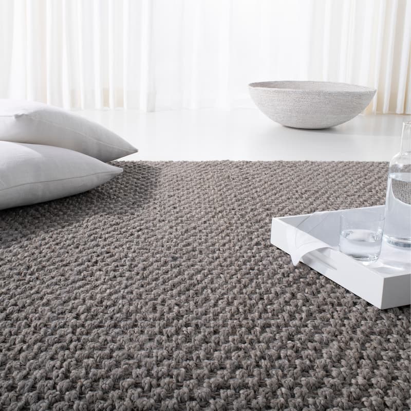 Lauren Ralph Lauren Handmade Nigel Transitional Solid Jute Rug - 5' x 8' - Stone