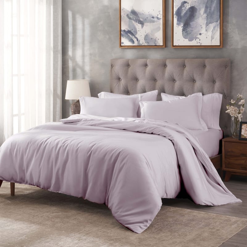 Superior Egyptian Cotton 400 Thread Count Solid Duvet Cover Set