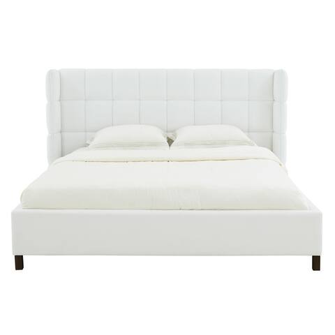 SAFAVIEH Couture Emerson Grid Tufted Bed.