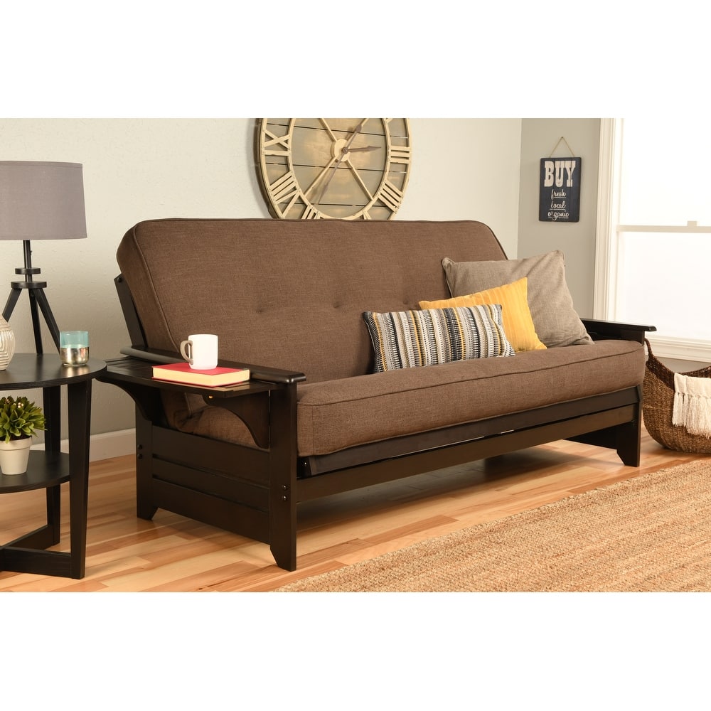 Copper Grove Dixie Espresso Full-size Futon Set with Bonded Leather Innerspring Mattress