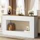 preview thumbnail 15 of 32, Modern Console Table, 55-Inch Wood Entryway Table with Storage