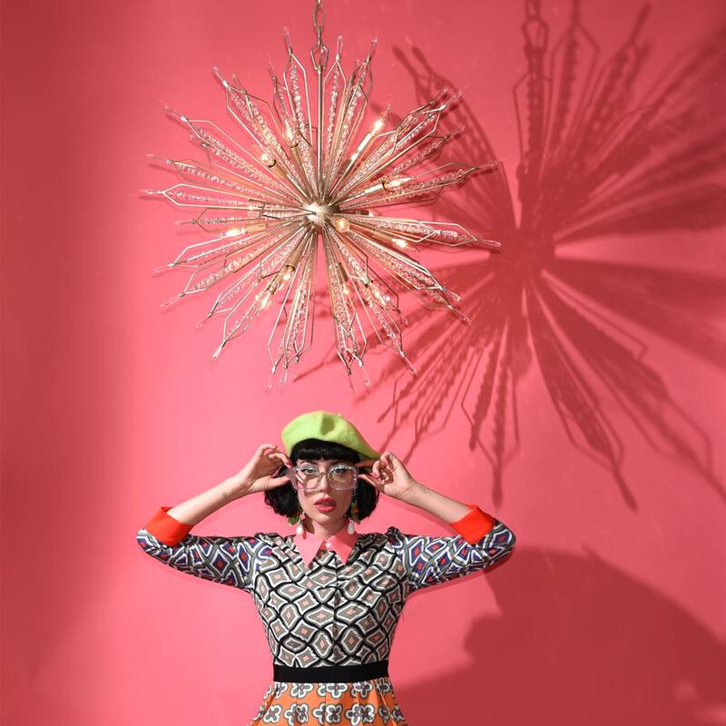 Varaluz Orbital Pendant - 36"D x 36"W x 37"H - Gold Dust - Gold Dust